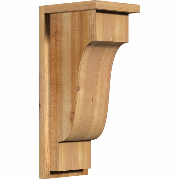 Ekena Millwork Newport Rough Sawn Corbel w/Backplate, Western Red Cedar, 8"W x 10"D x 22"H COR08X10X22NEW01RWR - main
